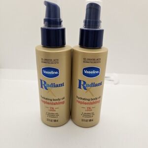 Vaseline Radiant X Hydrating Body Oil Replenishing 3.7oz Lot of 2 New